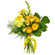 Yellow bouquet of roses and chrysanthemum. Indonesia